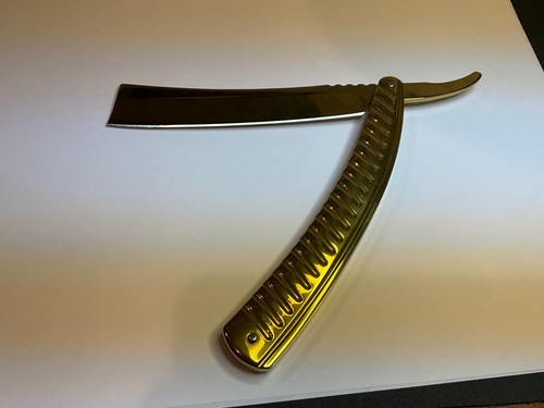 Gold straight razor - straight,