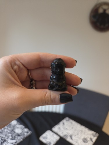 Obsidian buddha crystal - obsidian,