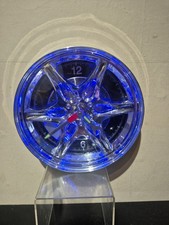 Neon Alloy Rim Wall Clock Blue