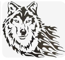 10” Large wolf head car