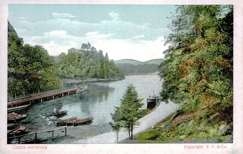Loch katrine with pier and - pier,