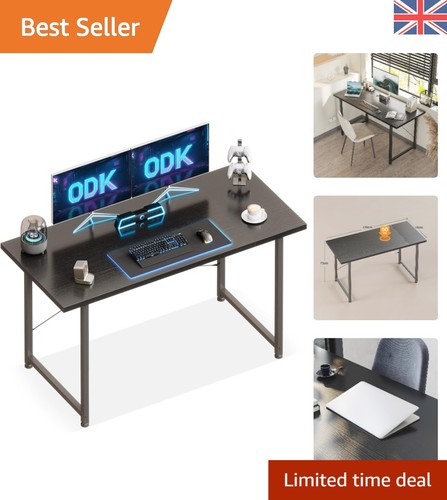 Functional black computer desk - black,