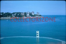 35mm Slide 1956 Dinard France Outdoor Swimming Pool Kodachrome Red Border
