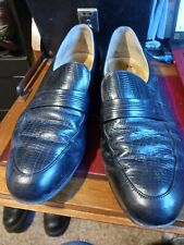 GRENSON Foot Master  Black Leather SLIP ON LOAFER  UK 9.5