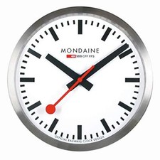 MONDAINE Wall Clock Silver