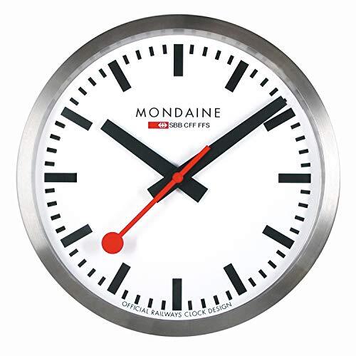 Mondaine wall clock silver - clock,