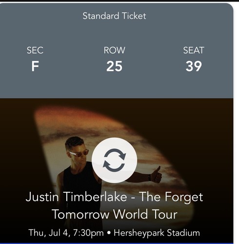 Justin timberlake tickets - timberlake-, 2