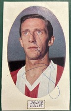 Signed 1950s Dennis Viollet