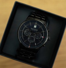 Tommy Hilfiger Blue & Black Stainless Steel Mens Watch 1791633 RRP £219