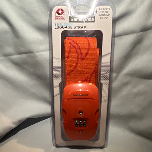 Samsonite orange luggage strap - samsonite,