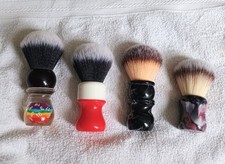 4 x Yaqi Synthetic Shaving Brushes Lucky Dice + Ferrari + Marble Bundle Lot !!