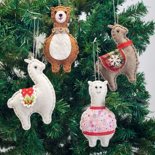 4pcs mini felt christmas tree - 4pcs,