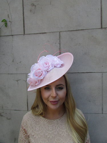 Large light blush feather - large,