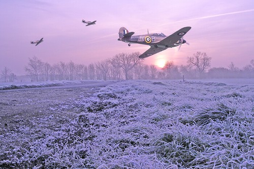 Hawker hurricanes winter - winter, scene