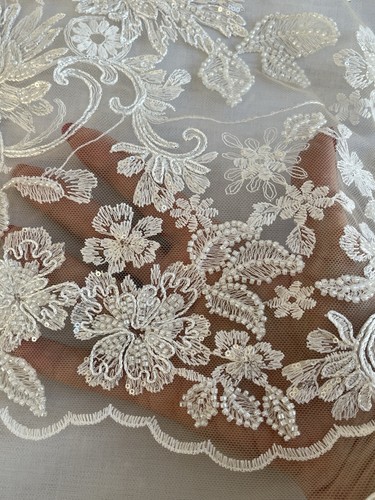Embroidered beaded bridal - &,
