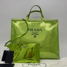 Prada Mesh Sequin Logo Large