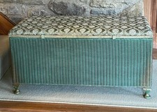 Lloyd Loom Blanket Box/ Seat, Green, Original