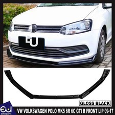 FOR VW VOLKSWAGEN POLO MK5 6R 6C GTI R FRONT SPLITTER SPOILER LIP BODY KIT 09-17