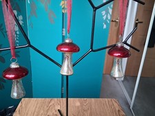 3 x Large Vintage Glass Red &