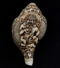 Hindu priest Trumpet Lord Kuber conch shell Zambala Ritual conch shell, KC