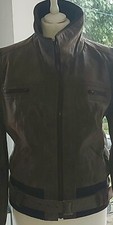 Brown Vintage Leather Ladies Jacket By Red Herring UK 14