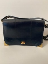 VTG 70s navy leather shoulder