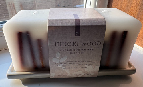 Next new hinoki wood - "hinoki, candle