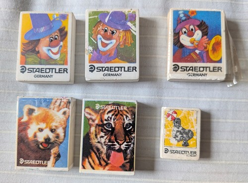 1980s vintage novelty erasers - 1980s,