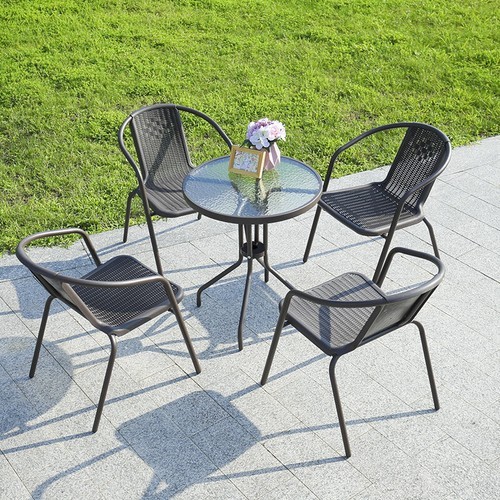 Garden patio round - garden, table