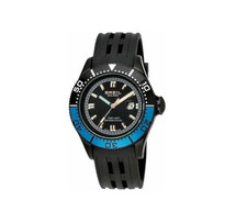 Breil Milano BW0402 Date Sapphire Crystal Black Resin Strap Men's Watch NWT