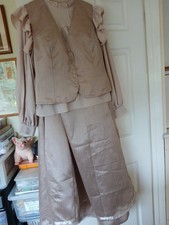 Late VICTORIAN Edwardian 3  PIECE  OUTFIT..IN PINK BEIGE ..SIZE 16