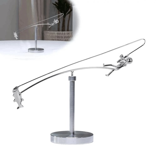 Kinetic fishing sculpture - fishing,
