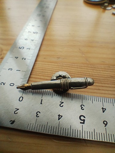 Vtg ink pen - badge, (a22)