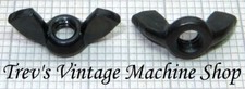 1/4 BSW Whitworth UNC wing butterfly nuts, black steel, 28mm wide, Qty 2-10