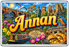 Annan Scotland Fridge Magnet