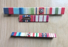 Original WW2 6 Medal Ribbon Bar - Mentioned In Dispatches  + Matching Miniature