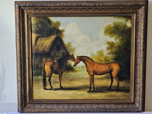 Antique framed oil - framed, painting