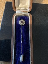 Antique Stick Pin Purple Stone