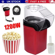 Electric 1200W Popcorn Maker Machine Fat Free No Oil Healthy Hot Air Popper New
