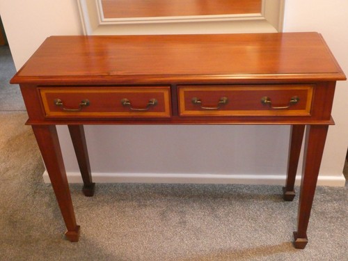 Mahogany console table with