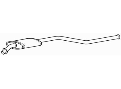 Centre exhaust middle silencer - centre,