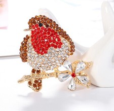 Sparkling Robin Brooch