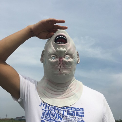 Reverse zombie head mask - 3d,