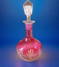 Art Deco 1940s Cranberry Glass