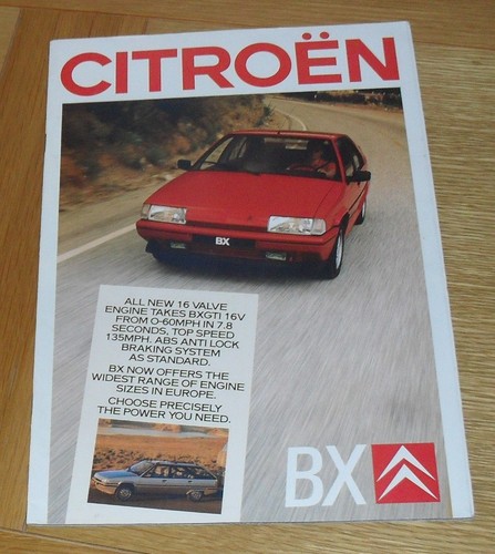Citroen brochure 1987 bx - bx,