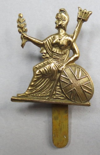 Military brass beret - brass, badge