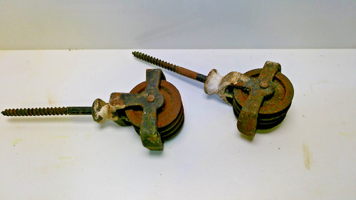 Vintage double pulley - , x