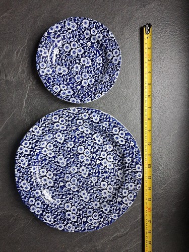 Burleigh blue calico plates - burleigh,