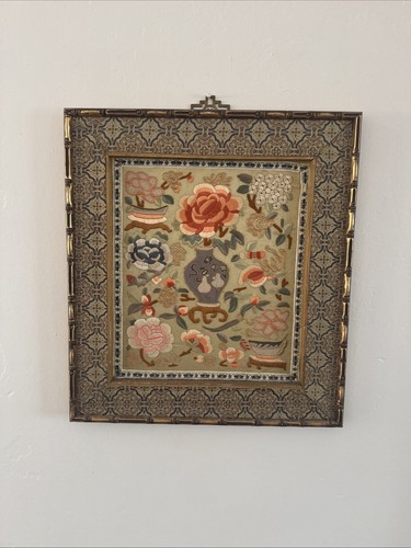 Chinese silk embroidery panel - chinese,