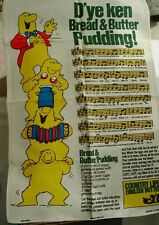 RECIPE TEA TOWEL COUNTRY LIFE ENGLISH BUTTER PUDDING SINGING MEN BRAND NEW 